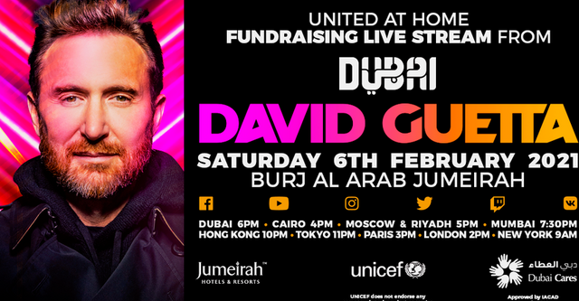 David Guetta präsentiert "United At Home" in Dubai
